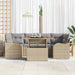 Tuin Sofa Set 7 st beige en lichtgrijs