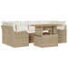 Tuin Sofa Set 7 st beige en crèmekleurig
