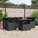 Tuin Sofa Set 7 st Zwart