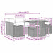 Tuin Sofa Set 7 st Zwart