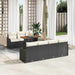 Tuin Sofa Set 8 st Zwart en crème
