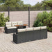 Tuin Sofa Set 8 st Zwart en crème