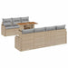 Tuin Sofa Set 8 st beige en lichtgrijs