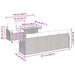 Tuin Sofa Set 8 st beige en lichtgrijs