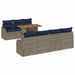 Tuin Sofa Set 8 st grijs en marineblauw