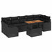 Tuinbankenset 8 st Zwart poly rattan