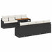 Tuin Sofa Set 7 st Zwart en crème