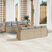 Tuin Sofa Set 7 st beige en lichtgrijs