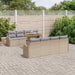 Tuin Sofa Set 7 st beige en lichtgrijs