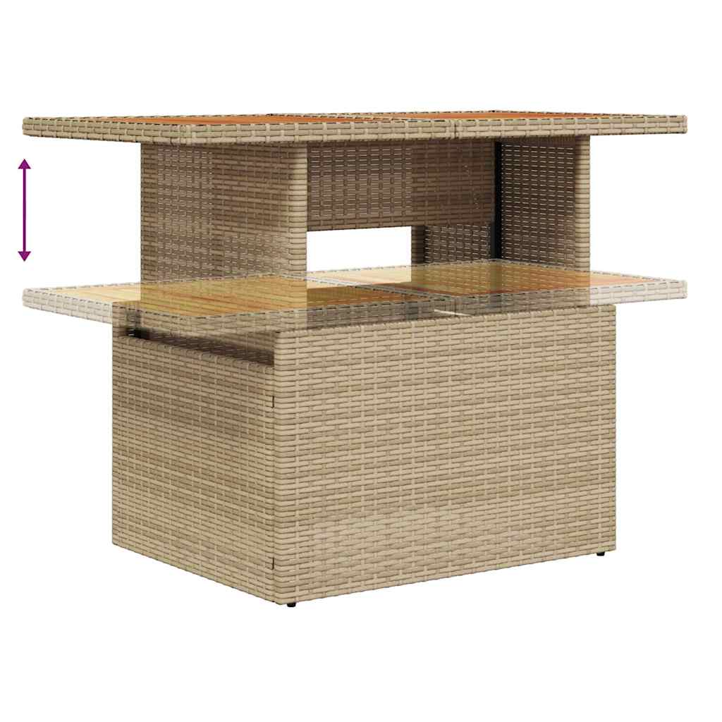 Tuin Sofa Set 7 st beige en lichtgrijs