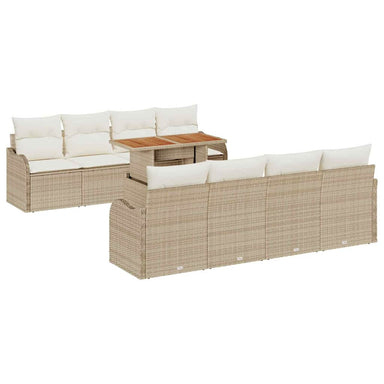 Tuin Sofa Set 7 st beige en crèmekleurig