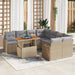Tuin Sofa Set 7 st 6-Aantal zitplaatsen beige en lichtgrijs