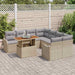 Tuin Sofa Set 7 st 6-Aantal zitplaatsen beige en lichtgrijs