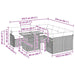 Tuin Sofa Set 7 st 6-Aantal zitplaatsen beige en crèmekleurig