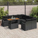 Tuin Sofa Set 7 st 6-Aantal zitplaatsen Zwart