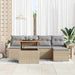 Tuinbankenset 6 st Beige en Licht Grijs poly rattan