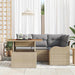 Tuinbankenset 5 st 4-Aantal zitplaatsen Beige en Licht Grijs