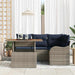 Tuinbankenset 5 st 4-Aantal zitplaatsen Grijs en Marineblauw