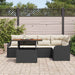 Tuinbankenset met kussen 6 pcs Zwart en Crème poly rattan