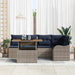 Tuinbankenset 6 st 5-Aantal zitplaatsen Grijs en Marineblauw