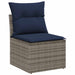 Tuinbankenset 6 st 5-Aantal zitplaatsen Grijs en Marineblauw