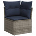 Tuinbankenset 6 st 5-Aantal zitplaatsen Grijs en Marineblauw