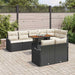 Tuin Sofa Set 9 st 8-Aantal zitplaatsen Zwart en crème