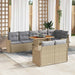 Tuin Sofa Set 9 st 8-Aantal zitplaatsen beige en lichtgrijs