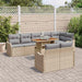 Tuin Sofa Set 9 st 8-Aantal zitplaatsen beige en lichtgrijs