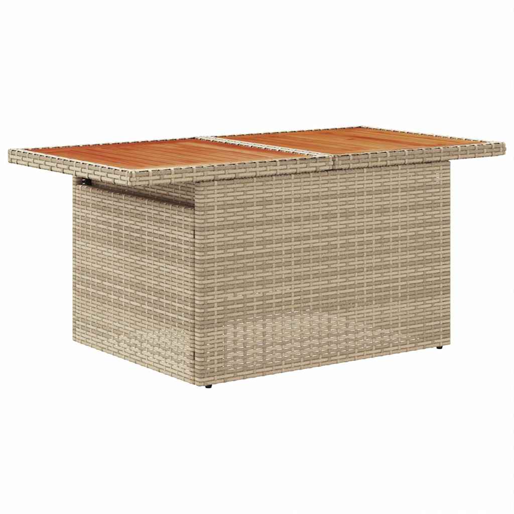 Tuin Sofa Set 9 st 8-Aantal zitplaatsen beige en lichtgrijs