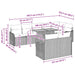 Tuin Sofa Set 9 st 8-Aantal zitplaatsen beige en lichtgrijs