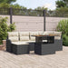 Tuin Sofa Set 7 st Zwart en crème