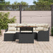 Tuin Sofa Set 7 st Zwart en crème