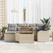 Tuin Sofa Set 7 st beige en lichtgrijs