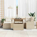 Tuin Sofa Set 7 st beige en crèmekleurig
