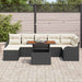 Tuin Sofa Set 8 st Zwart en crème