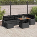 Tuin Sofa Set 8 st Zwart