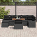 Tuin Sofa Set 8 st Zwart