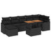 Tuin Sofa Set 8 st Zwart