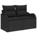 Tuin Sofa Set 8 st Zwart