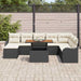 Tuin Sofa Set met kussen 9 pcs Zwart en crème