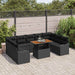Tuin Sofa Set 10 st 9-Aantal zitplaatsen Zwart