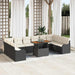 Tuin Sofa Set 11 st 10-Aantal zitplaatsen Zwart en crème