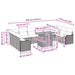 Tuin Sofa Set 11 st 10-Aantal zitplaatsen beige en lichtgrijs