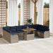 Tuin Sofa Set 11 st 10-Aantal zitplaatsen grijs en marineblauw