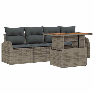 Tuin Sofa Set 5 st Grijs