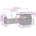 Tuin Sofa Set 5 st beige en lichtgrijs