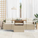 Tuin Sofa Set 5 st beige en crèmekleurig