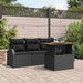 Tuin Sofa Set 5 st Zwart