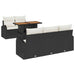 Tuin Sofa Set 6 st Zwart en crème